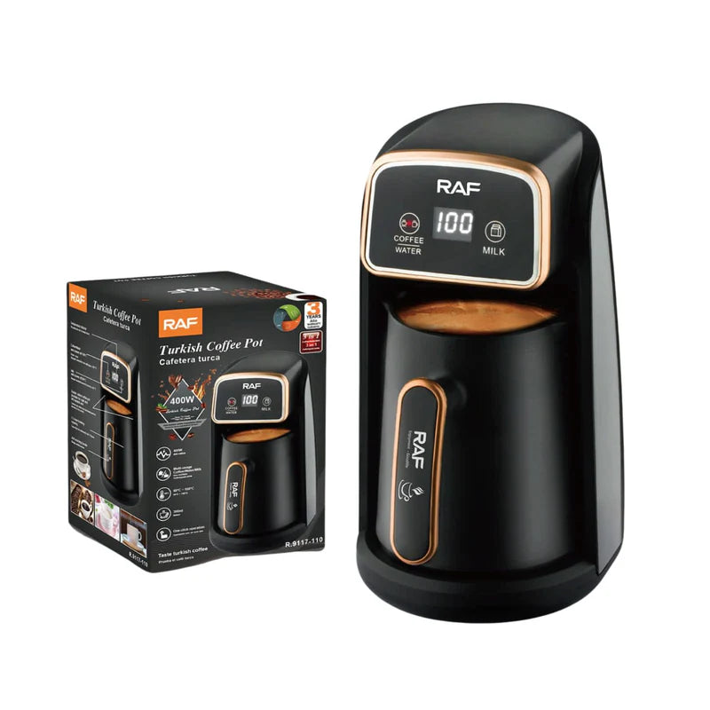 Cafetera Turca Calentador Eléctrico Multiusos 400W 300Ml 3 En 1 Para Café, Agua Y Leche Apagado Automático. R.9117-110