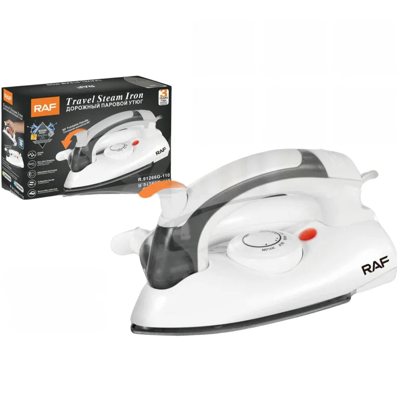 Plancha De Vapor De Viaje 800W Con Mango Plegable, Vapor Vertical Y Tanque Extraíble 110V/60 Hz. Plancha De Ropa R.91266G-110