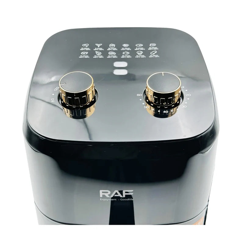 Freidora De Aire 3L 1300W 110V 60Hz Control De Perilla Antiadherente 360° Multipropósito Aceite 80% Air Frier R.95237B-110