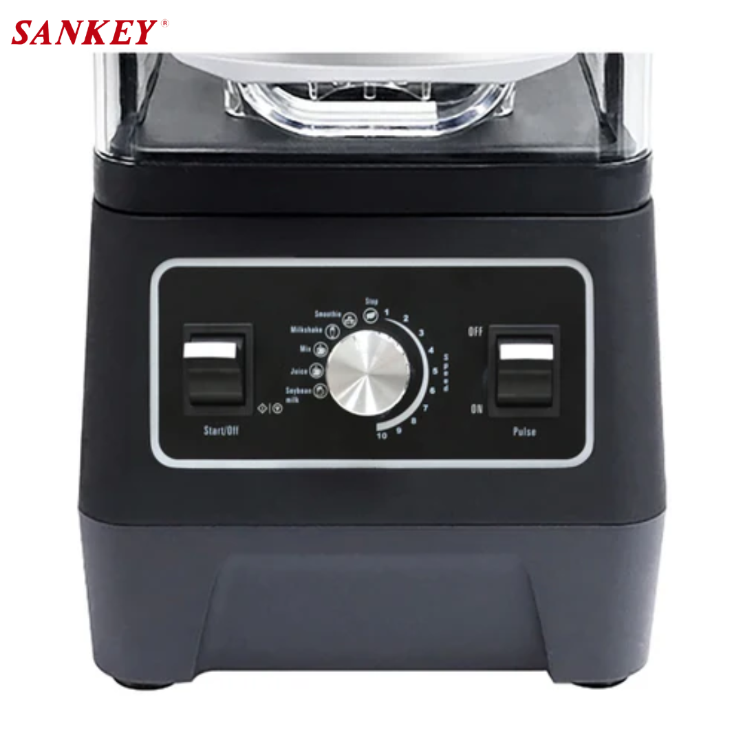 Licuadora con Cubierta de Sonido Jarra Policarbonato 1.6L 1800W 10 Velocidades Sankey BL-9001CV