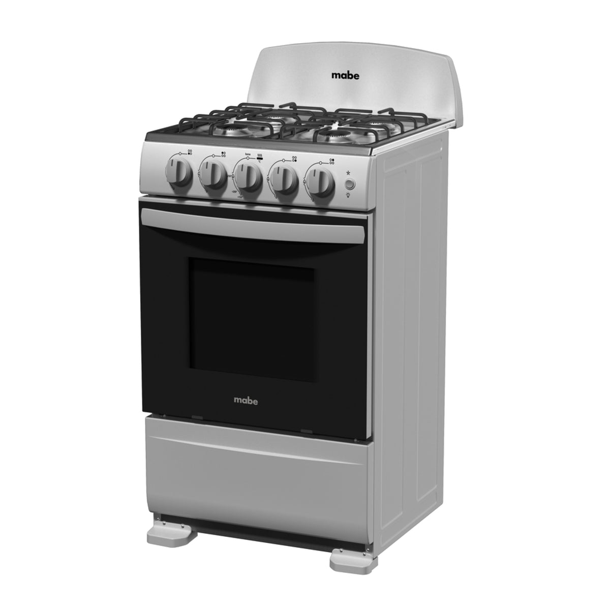 Estufa con Horno a Gas Mabe 20” 4 Quemadores Gris – EMA5110SG1
