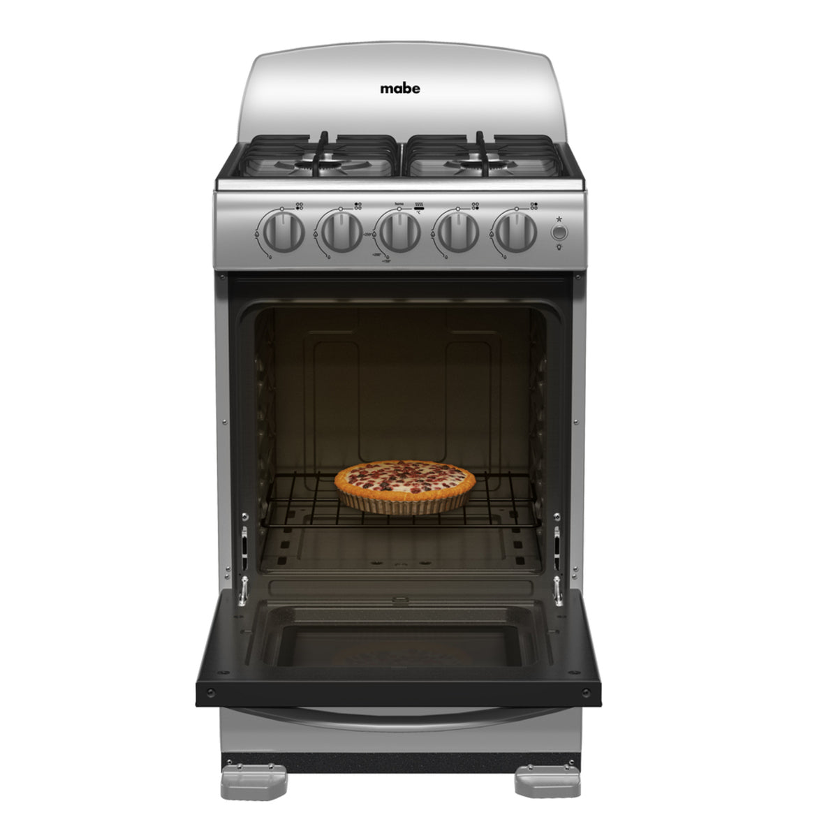 Estufa con Horno a Gas Mabe 20” 4 Quemadores Gris – EMA5110SG1
