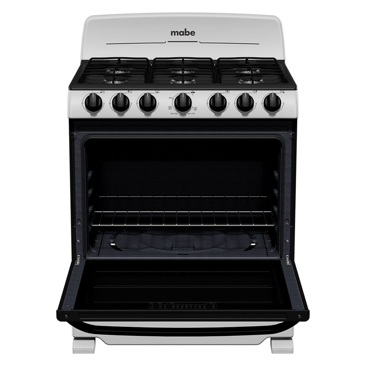 Estufa con Horno 30" 6 Quemadores a Gas en Acero Inoxidable Mabe EM7622BAPS2
