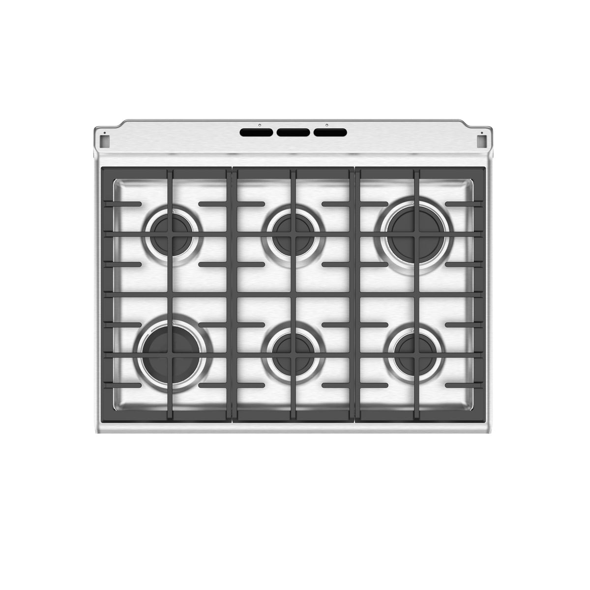 Estufa con Horno 30" 6 Quemadores a Gas en Negro Mabe EM7651BFIN0