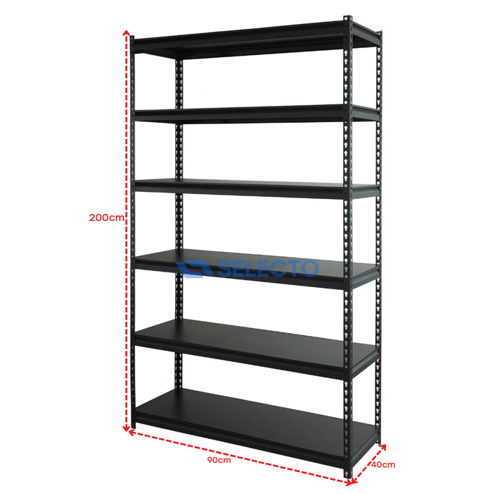 Rack o Estante de 6 Niveles 200x40x90cm 40-50Kg Por Nivel