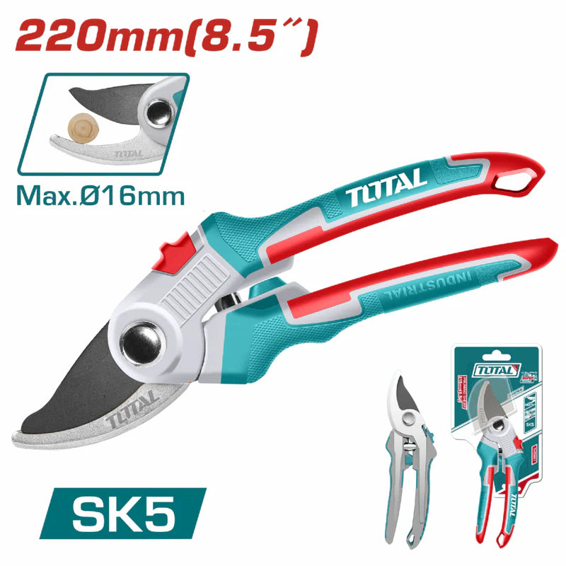 Tijera Para Podar Arbustos De Alta Calidad. 8.5"(220Mm). Total THT0601