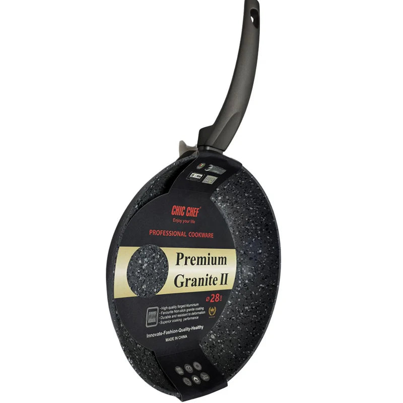 Sartén Antiadherente De 28Cm (11”) Aluminio Forjado Con Recubrimiento De MARMOL II Cocina Saludable. Libre De Teflón. Amigable Con El Ambiente. UN-A074