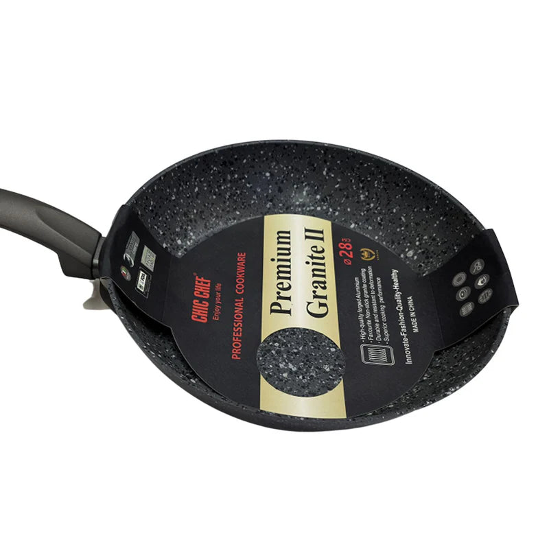 Sartén Antiadherente De 28Cm (11”) Aluminio Forjado Con Recubrimiento De MARMOL II Cocina Saludable. Libre De Teflón. Amigable Con El Ambiente. UN-A074