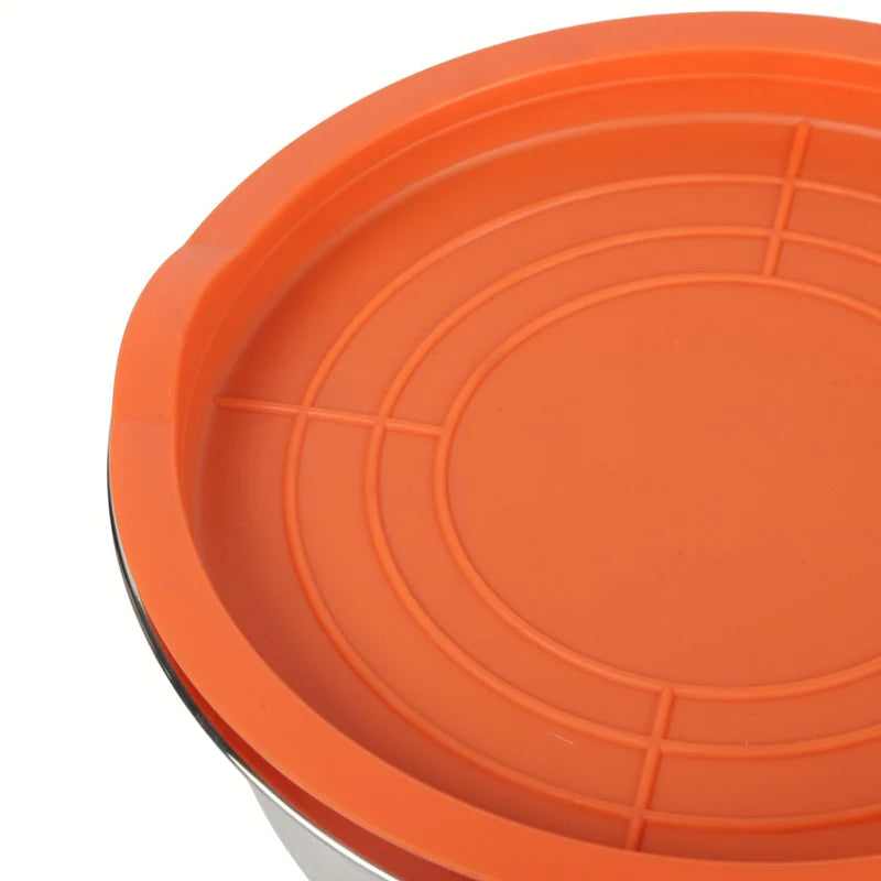 Tazones Bowl De Acero Inoxidable Con Tapa. Multifuncionales Colores Surtidos. (Set De 5Piezas) Tamaños 18-26Cm Bowl De Cocina. Base Antideslizante UN-A077