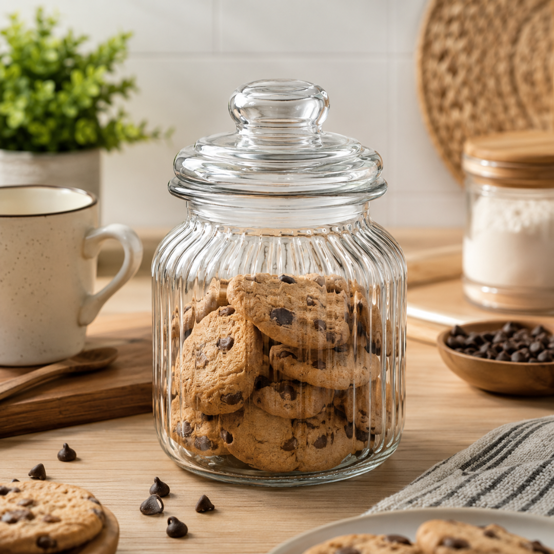 (LLEGANDO 3 DE JULIO) Frasco Envase Hermético de Vidrio 600 ml con Tapa de Vidrio para Cocina y Almacenamiento NVK50707084