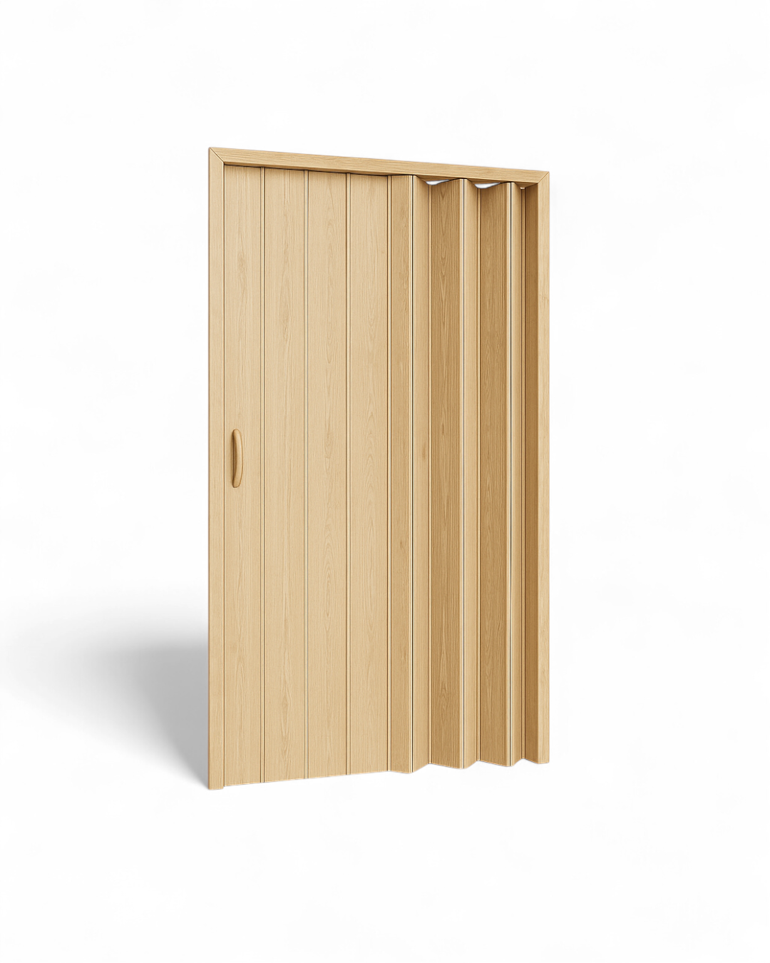 Puerta Plegable de PVC Diseño Madera Claro 2 Tamaños Disponibles