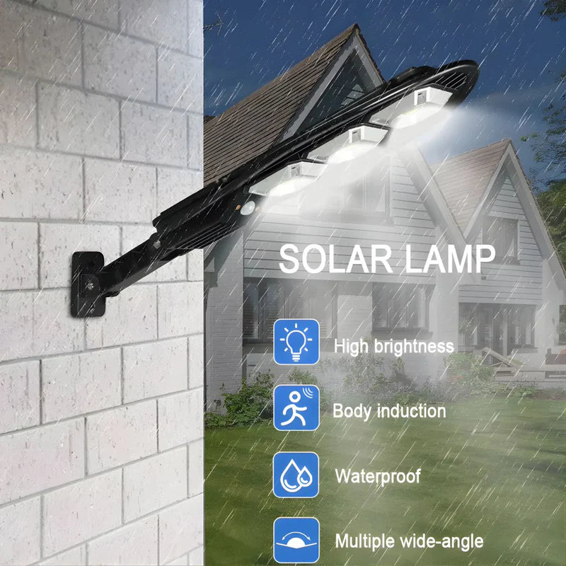 Lámpara Solar LED Para Exterior Con Sensor De Movimiento. Foco De Pared Con Luz Cálida Y Fría, Control Remoto Y Panel Solar. KOS-31020