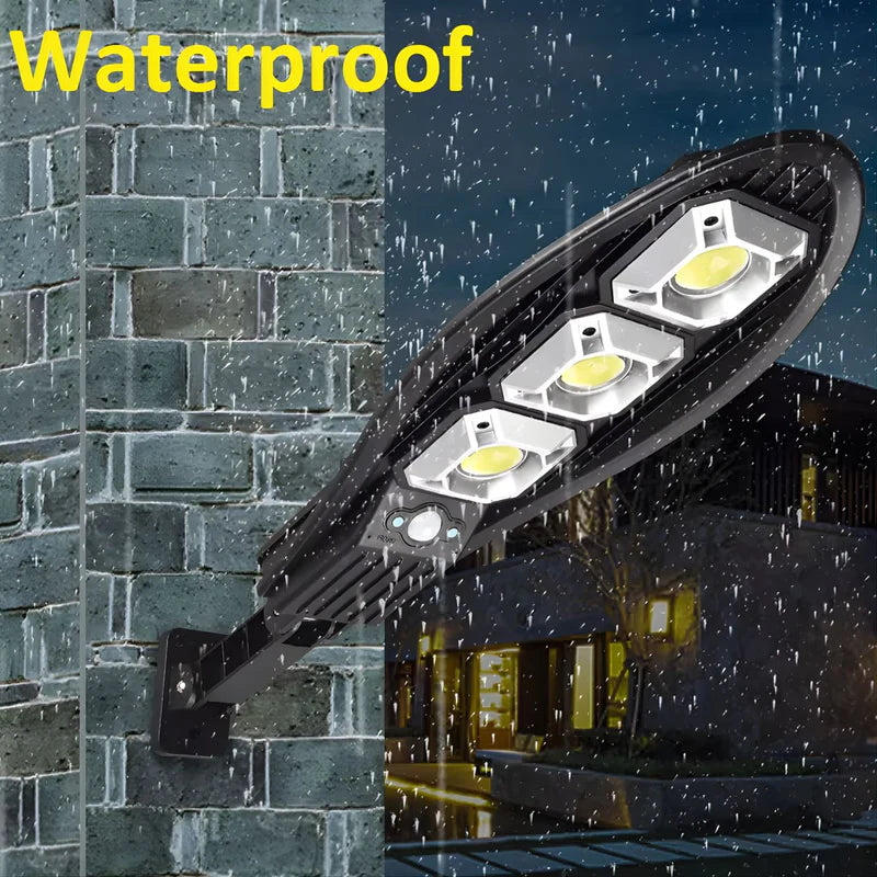 Lámpara Solar LED Para Exterior Con Sensor De Movimiento. Foco De Pared Con Luz Cálida Y Fría, Control Remoto Y Panel Solar. KOS-31020