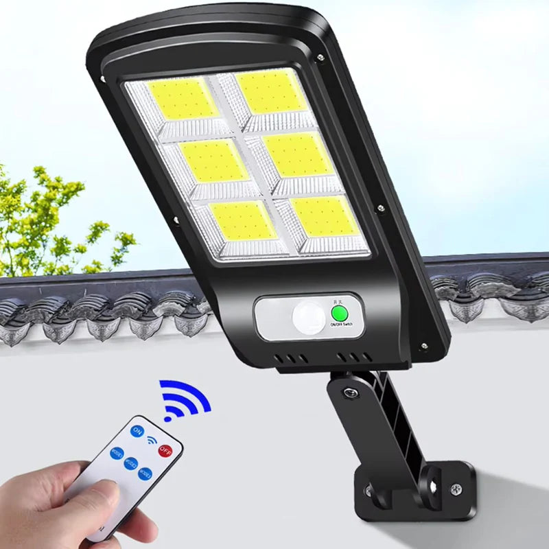 Lámpara Solar LED De Pared Con Sensor De Movimiento Y Control Remoto. 3 Modos De Iluminación. Foco Luz Exterior Impermeable. KOS-31038