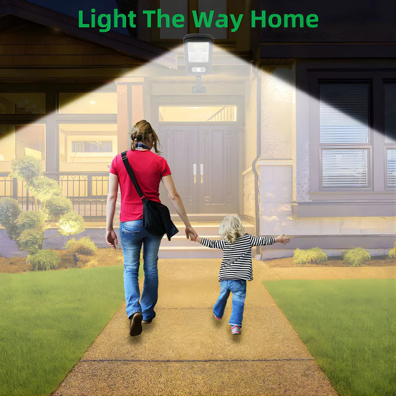 Lámpara Solar LED De Pared Con Sensor De Movimiento Y Control Remoto. 3 Modos De Iluminación. Foco Luz Exterior Impermeable. KOS-31038
