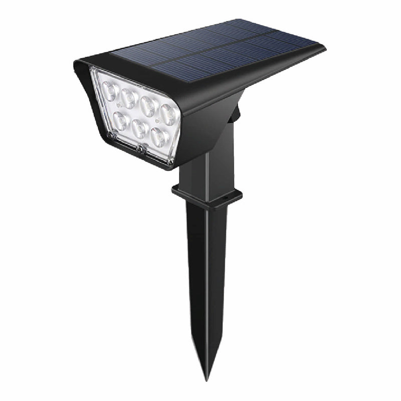 Lámpara Estaca Solar LED Negra 7W 500 Lumens Con Paneles Solares Integrados. 164X116x303mm Reflector Solar Para Jardín. CL303-SOL-04-7W-30K-Z