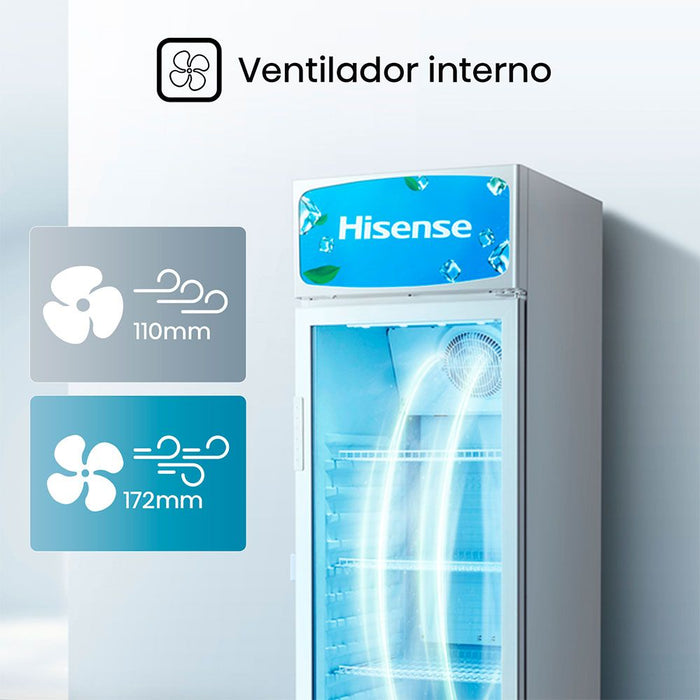 Refrigeradora de Vitrina Hisense No Frost 198.9x54x60.5cm SC282