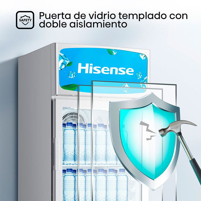 Refrigeradora de Vitrina Hisense No Frost 198.9x54x60.5cm SC282