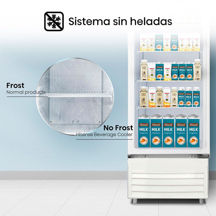 Refrigeradora de Vitrina Hisense No Frost 198.9x54x60.5cm SC282