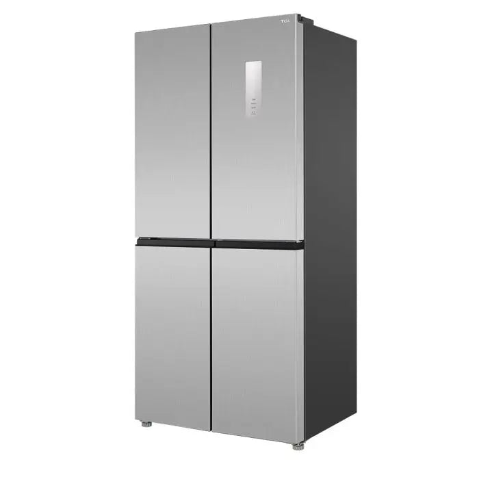 Refrigeradora Cross Door 16.6p3 4 Puertas Inverter Metal Cool Total No Frost Gris TCL P470CDN