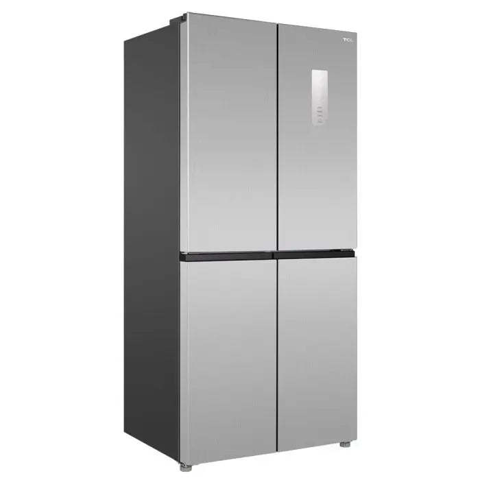 Refrigeradora Cross Door 16.6p3 4 Puertas Inverter Metal Cool Total No Frost Gris TCL P470CDN
