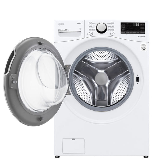 Lavadora Automática Carga Frontal 22kg ThinQ Steam TurboWash LG WM22WV2S6BR LG