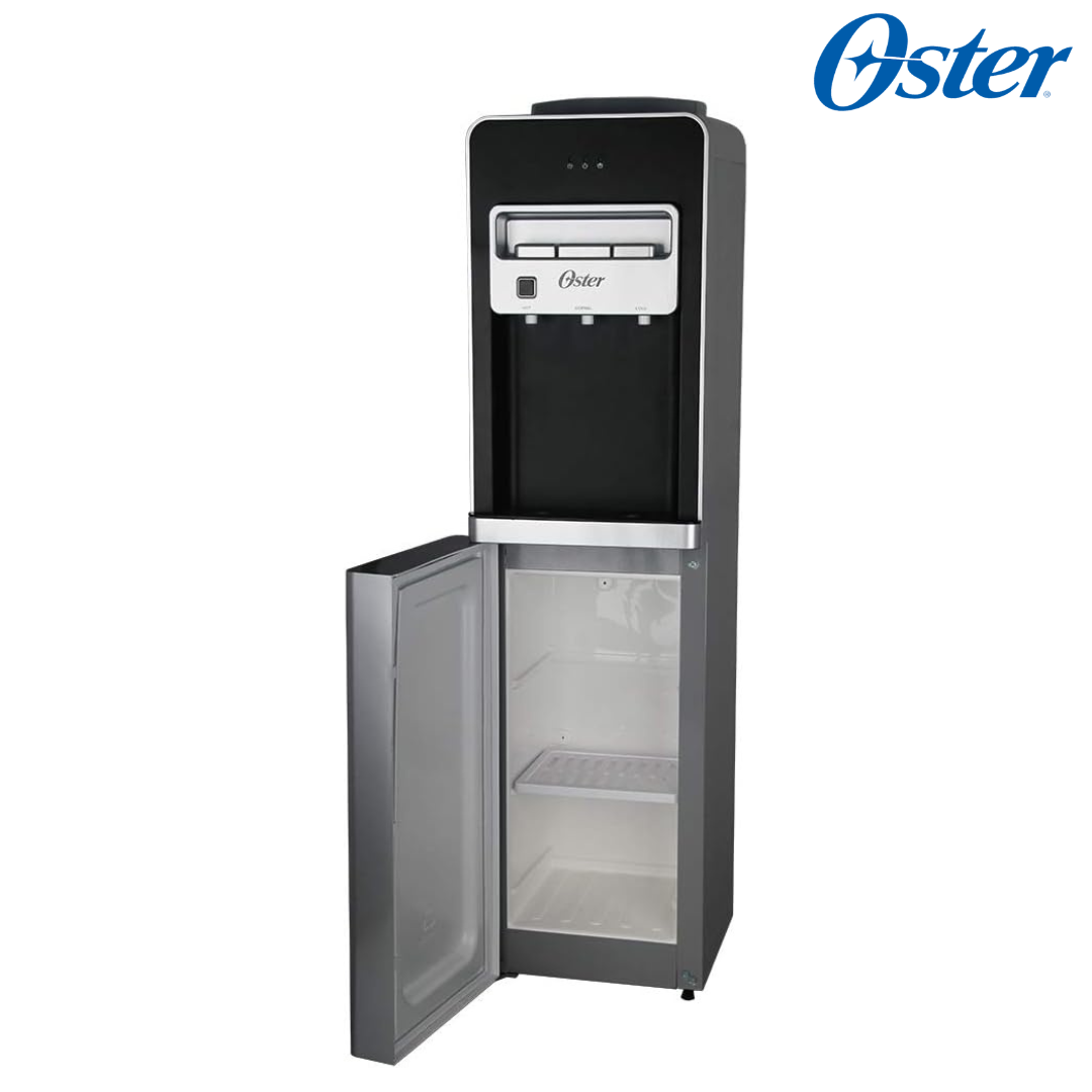Dispensador de Agua en Garrafón de 11L y 19L Fría Caliente Ambiente con Compartimiento de Almacenaje Oster OS-WDA3200