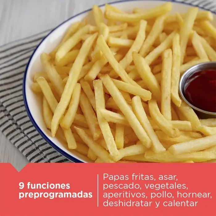 Freidora de Aire Doble Cesta 9L Purifry 9 Funciones en 1 Black and Decker AFBD92-1BDLA