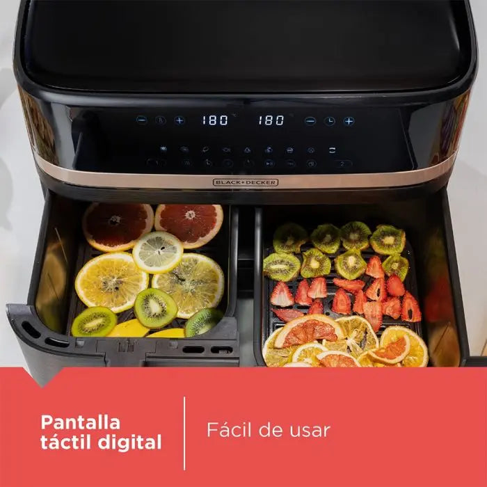 Freidora de Aire Doble Cesta 9L Purifry 9 Funciones en 1 Black and Decker AFBD92-1BDLA