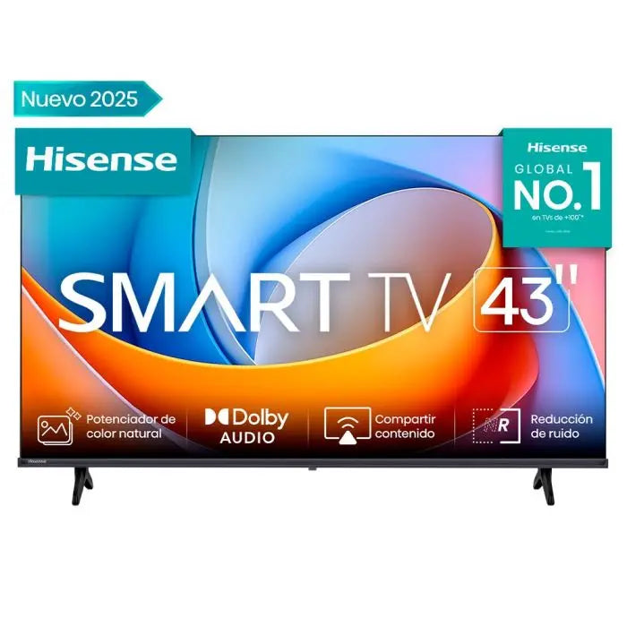 Televisor 43" LED Smart TV FHD 2K VIDAA Hisense 43A4NV Televisión.