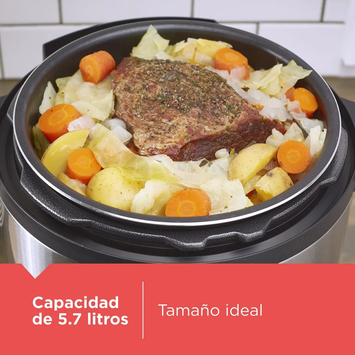 (LLEGANDO 3 DE JULIO) Olla de Presión Digital BLACK+DECKER PR100SD de 6 Litros | Olla Eléctrica Multifuncional Programable