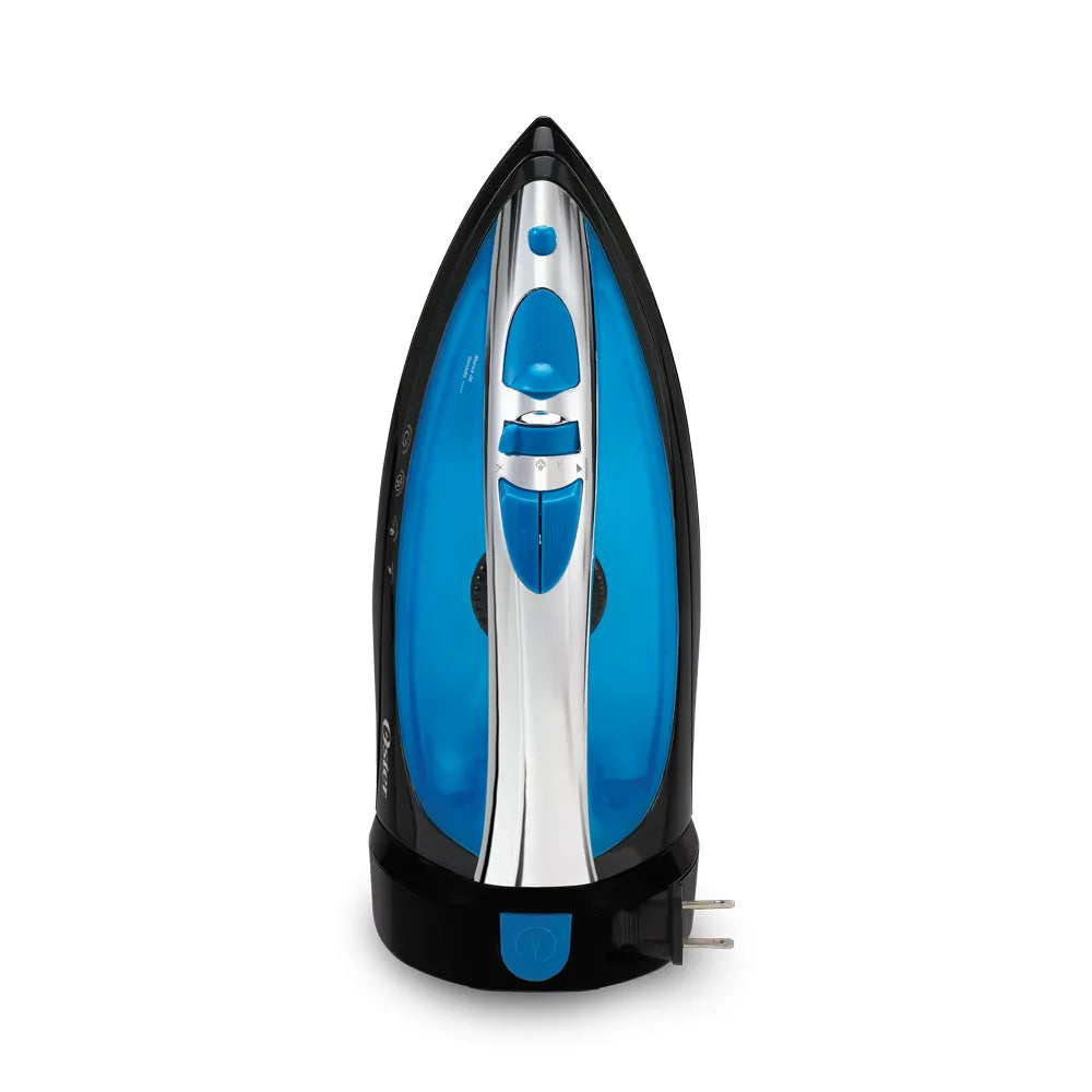 (LLEGANDO 1 DE SEPT) Plancha de Vapor Azul Oster GCSTBSRC2020 1570W – Suela de Cerámica, Cable Retráctil y Vapor Vertical