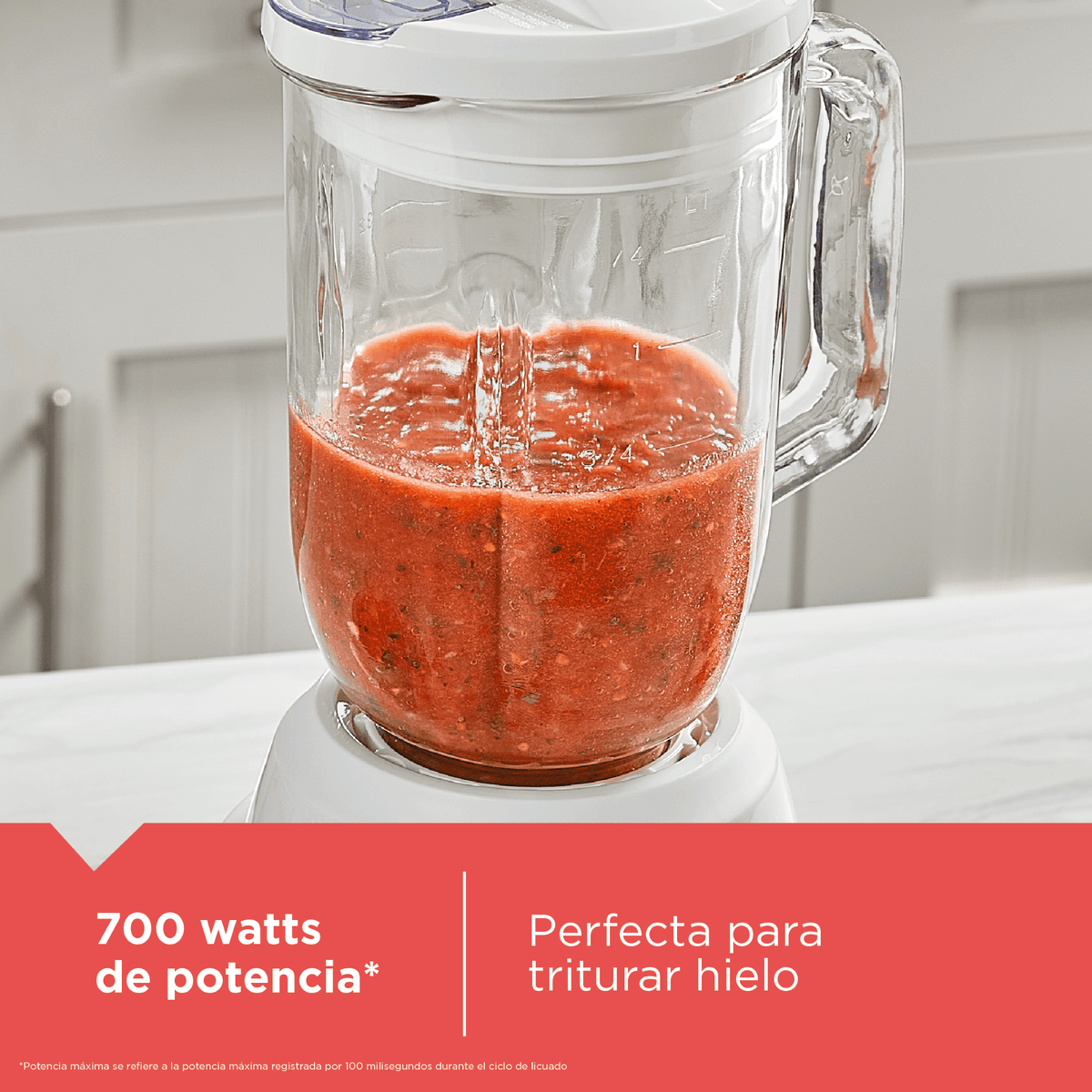 Licuadora Ice Crush Jarra de Vidrio 1.25L 700W Black and Decker BL0876-0WDLA