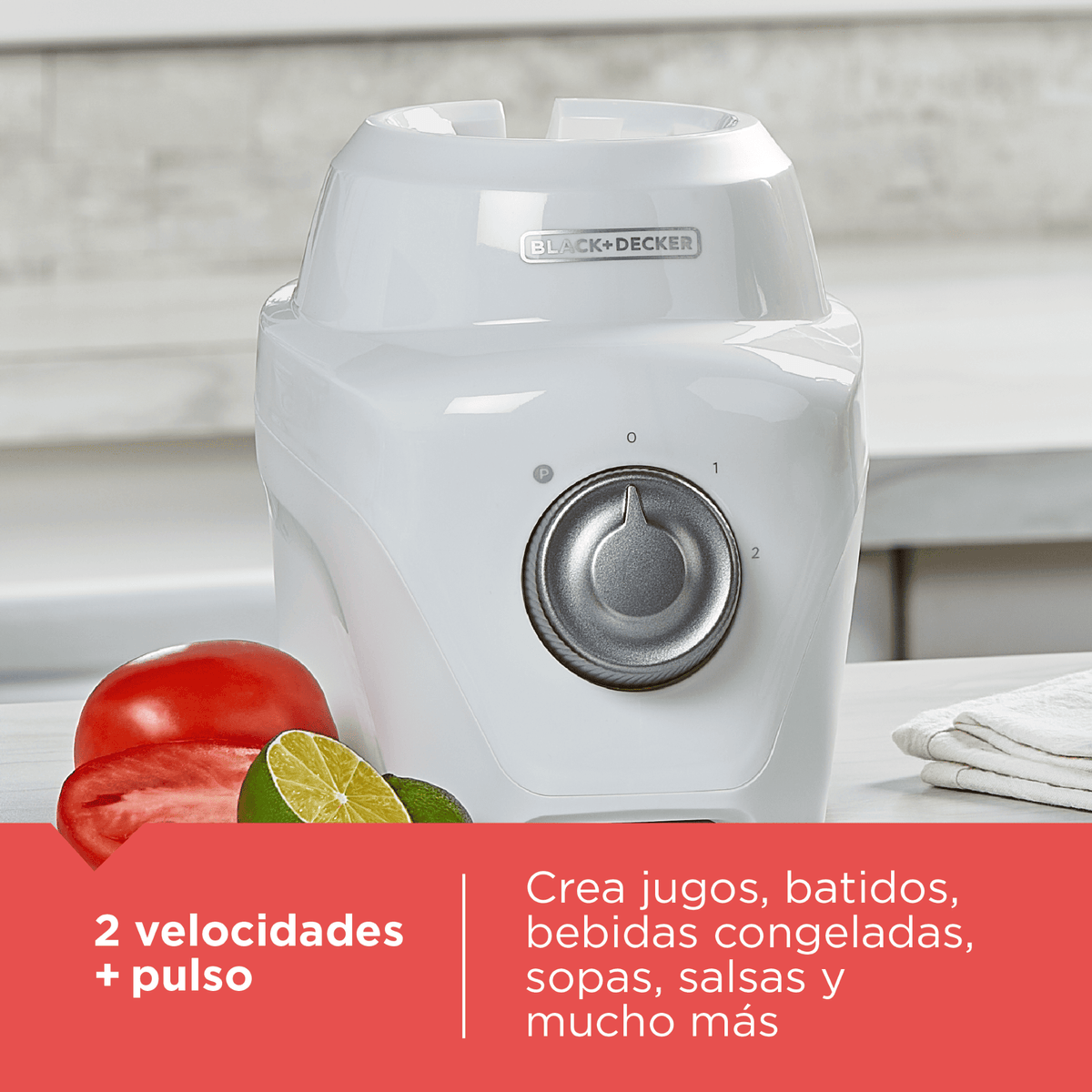 Licuadora Ice Crush Jarra de Vidrio 1.25L 700W Black and Decker BL0876-0WDLA