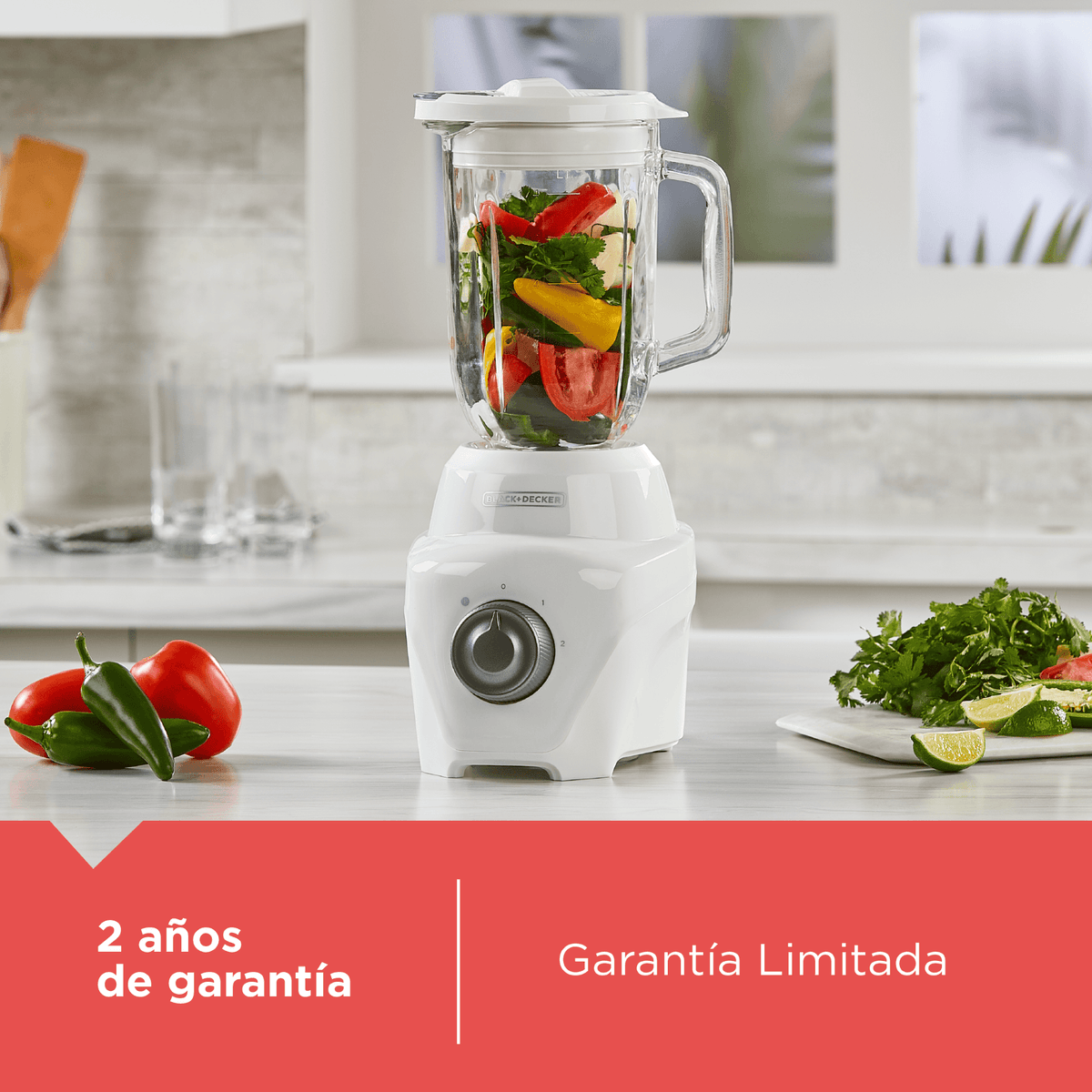 Licuadora Ice Crush Jarra de Vidrio 1.25L 700W Black and Decker BL0876-0WDLA