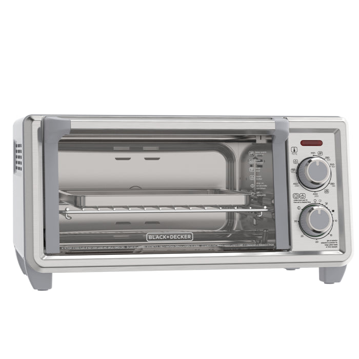 Horno Tostador Freidora de Aiere 1150W Capacidad para 4 Rebanadas Black and Decker TO4120-1SDLA Tostahorno.