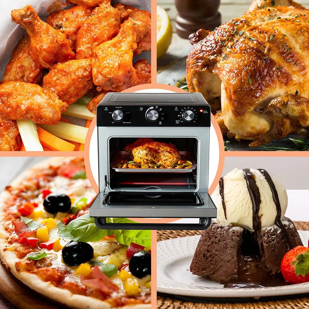 Horno con Freidora de Aire 22L Antiadherente Negro Oster TSSTTVMAF1NS