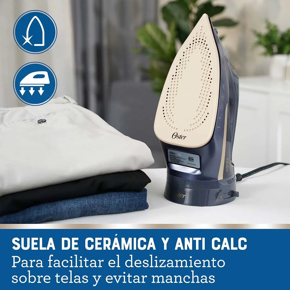 (LLEGANDO 27 DE JULIO) Plancha de Vapor de Ropa Inalámbrica Oster® 2 en 1 con Suela de Cerámica – GCSTCC5000 | 1650W