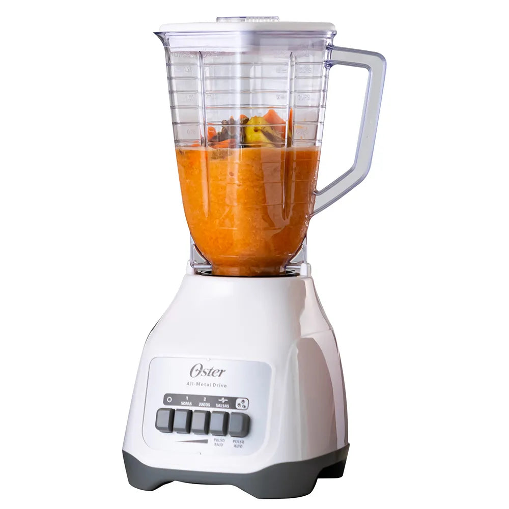 (LLEGANDO 27 DE JULIO) Licuadora Oster® 2 Velocidades + Pulso con Vaso de Plástico 1.25 L – BLSTKAP-WPB | 800W de Potencia Máxima