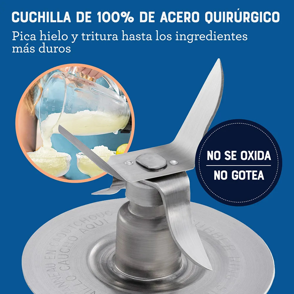(LLEGANDO 1 DE SEPT) Licuadora Oster BLSTKAG-WPB 1.5 Litros – 2 Velocidades + Pulso, Vaso de Vidrio Boroclass, Blanca