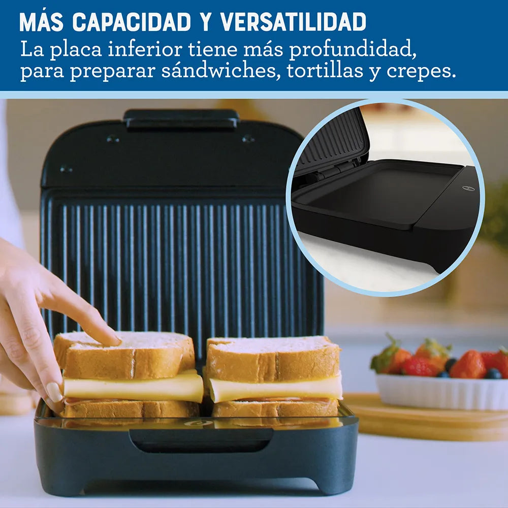 (LLEGANDO 27 DE JULIO) Sandwichera Oster® Compacta de Platos Hondos para 2 Sándwiches – CKSTSM400 | 750W