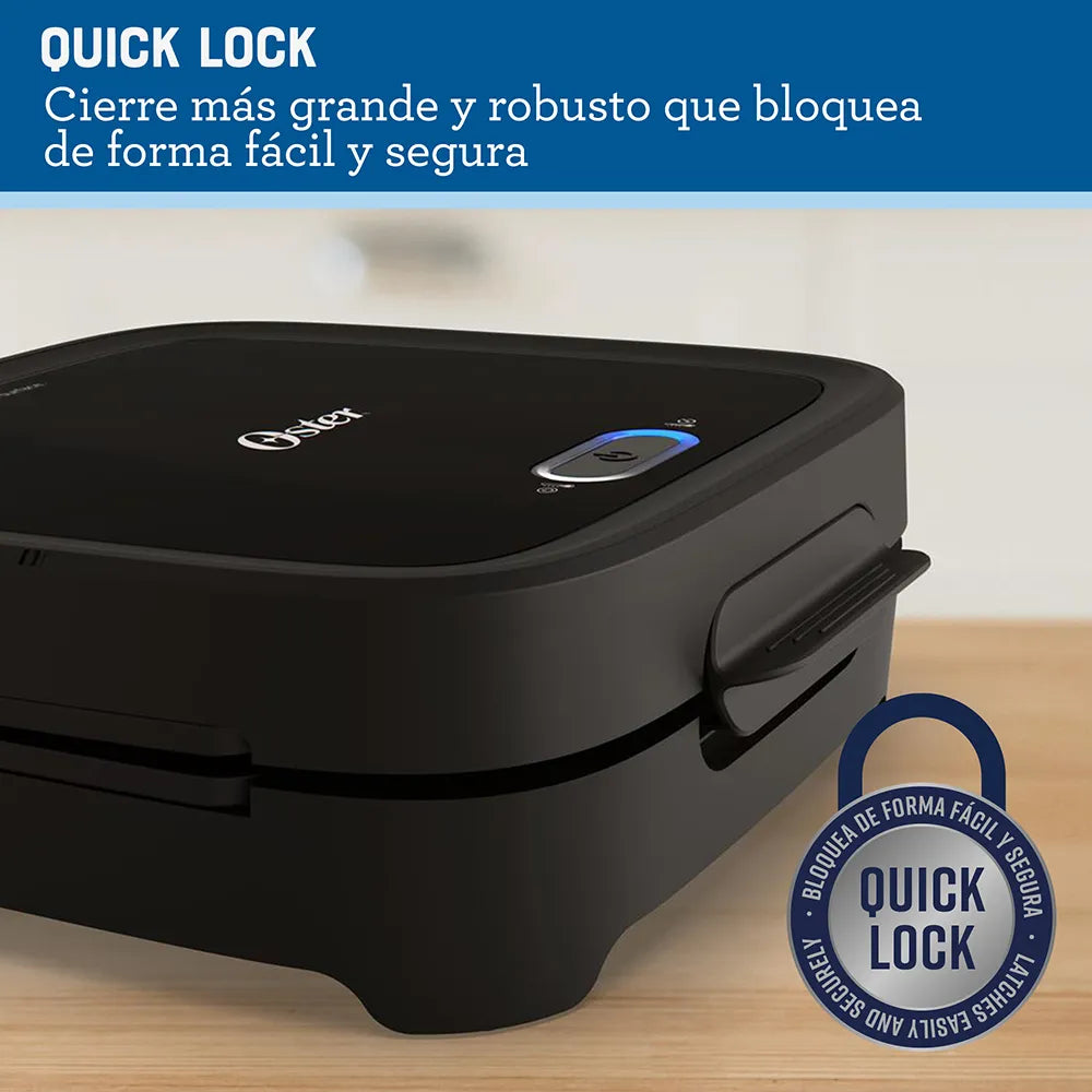 (LLEGANDO 27 DE JULIO) Sandwichera Oster® Compacta de Platos Hondos para 2 Sándwiches – CKSTSM400 | 750W