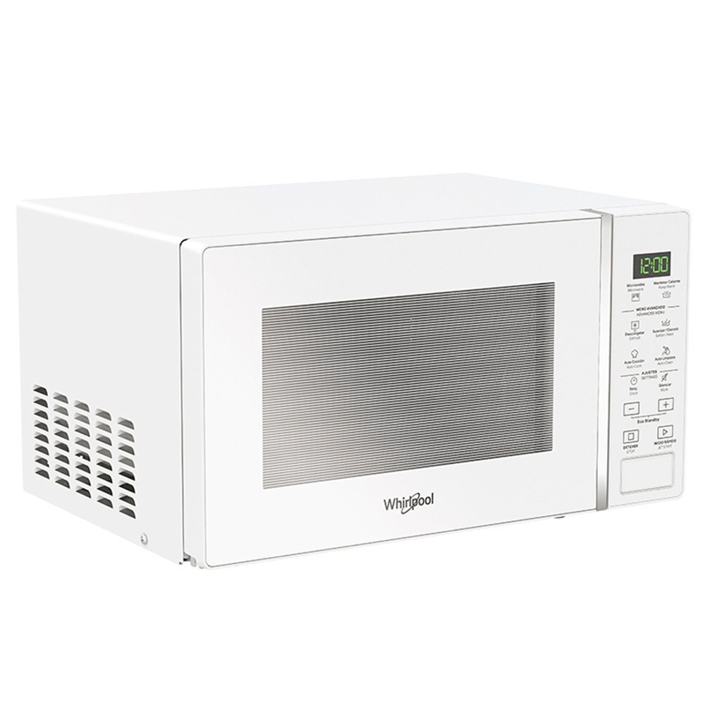 Microondas Whirlpool WM1807W de 20 Litros (0.7 Pies Cúbicos) Blanco con Panel Touch, 22 Funciones Preprogramadas y Autococción
