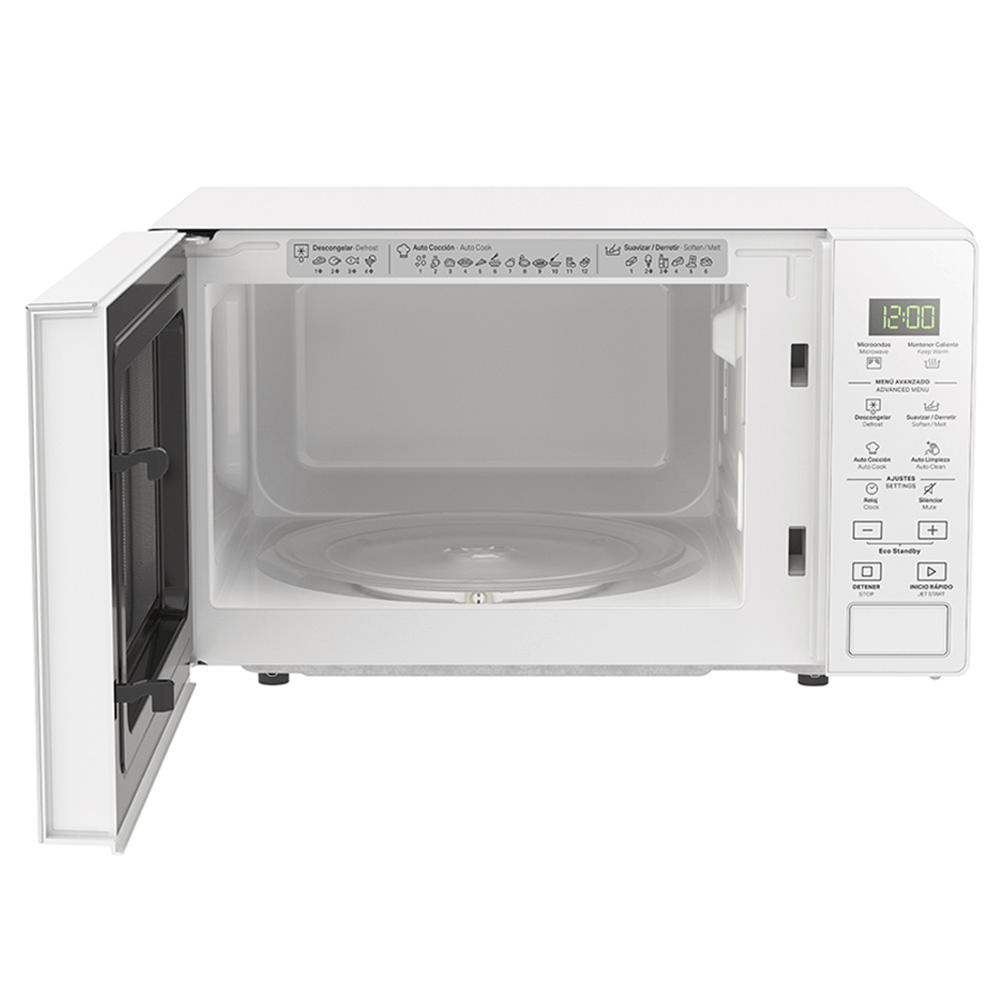 Microondas Whirlpool WM1807W de 20 Litros (0.7 Pies Cúbicos) Blanco con Panel Touch, 22 Funciones Preprogramadas y Autococción
