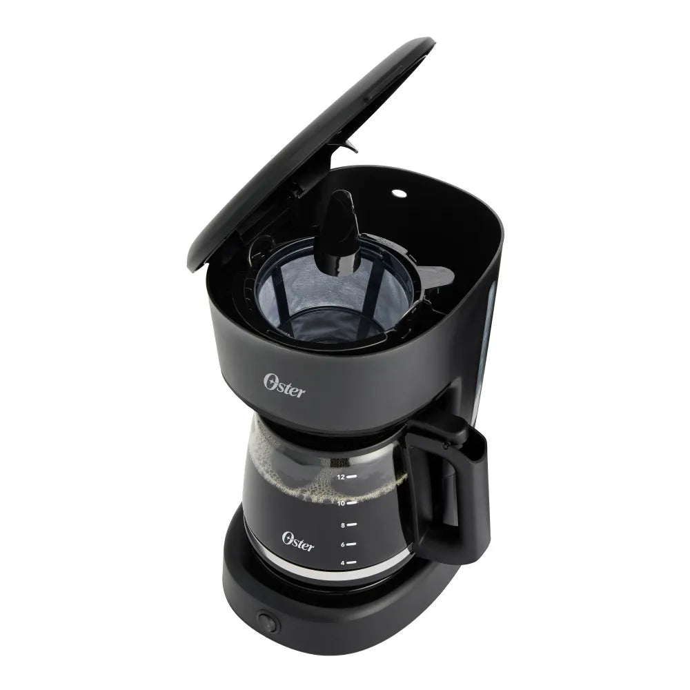 (LLEGANDO 27 DE JULIO) Cafetera Oster® de 12 Tazas con Filtro Reutilizable – BVSTDCS121B | 900W