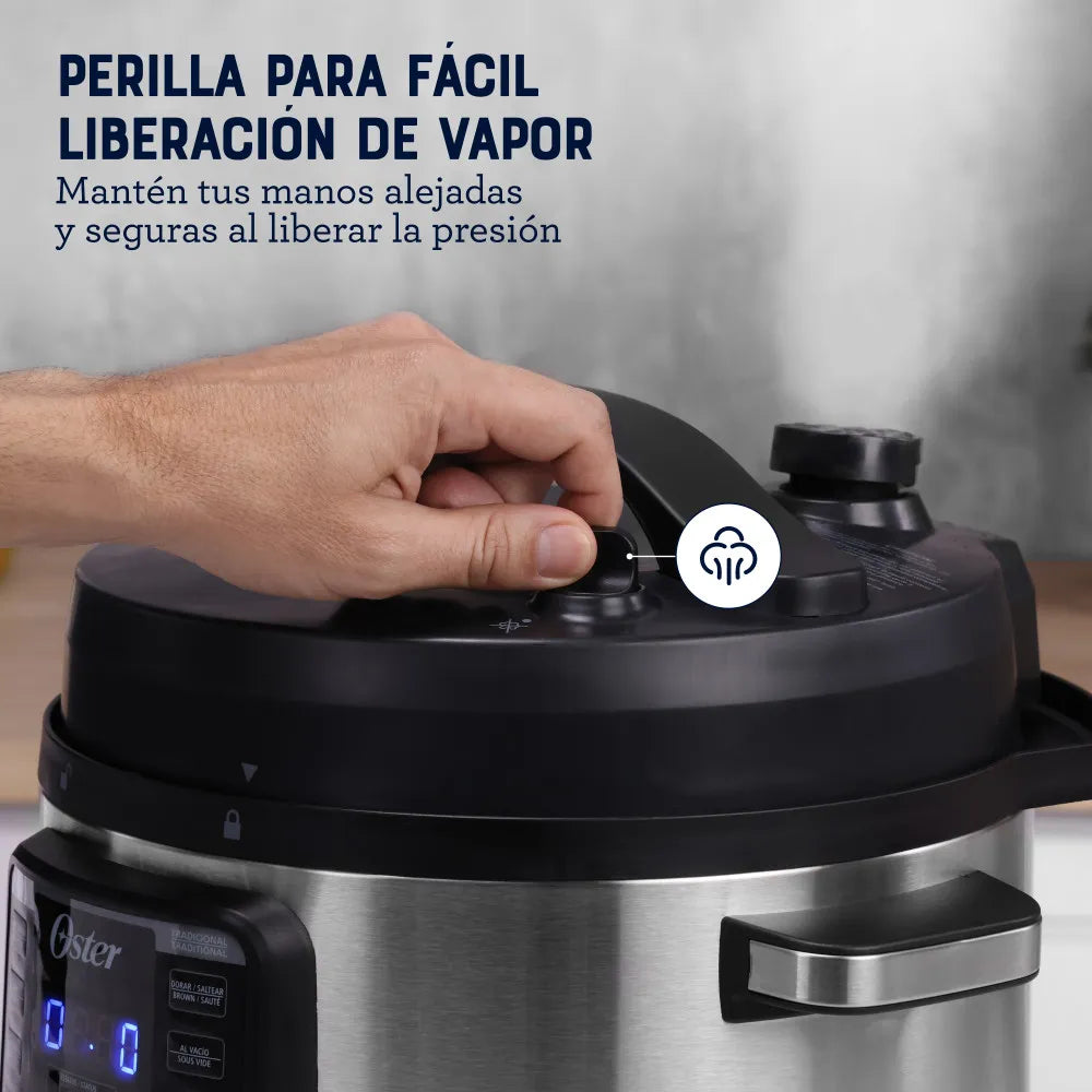 Olla de Presión Multifuncional Multiolla Turbo 7.5L 14 Funciones DiamondForce Oster CKSTPCECT75DF
