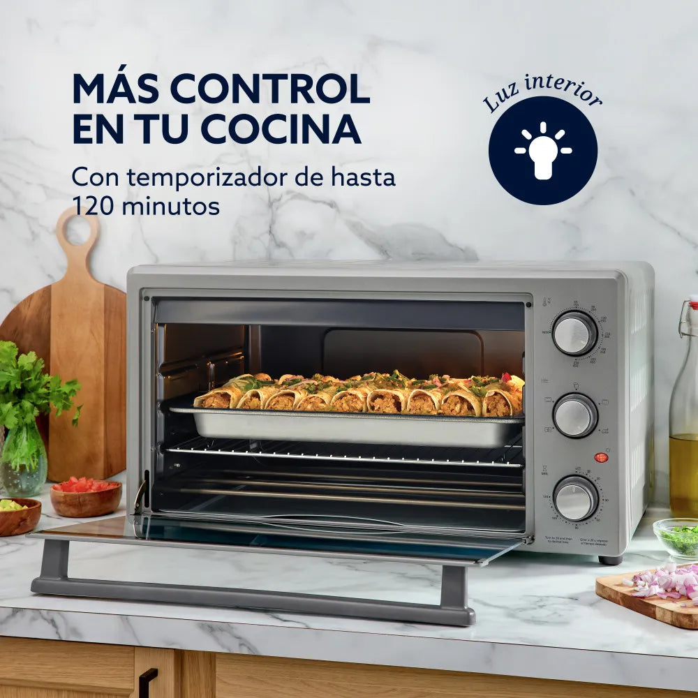 (LLEGANDO 27 DE JULIO) Horno Eléctrico Oster® XL con Convección y Rostizador 60 L – TSSTTV60MNS | 1800W