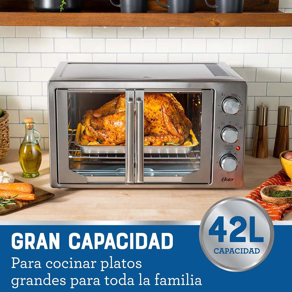 Horno con Freidora de Aire Extra Grande 42L Antiadherente Estilo Francés Oster TSSTTV42FDMAFNS