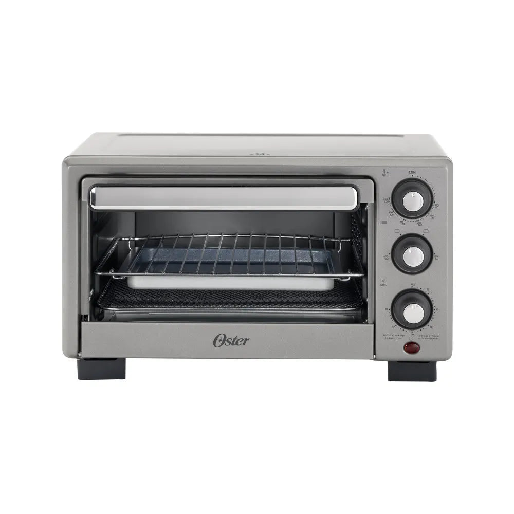 (LLEGANDO 1 DE SEPT) Horno con Freidora de Aire Oster TSSTTV17MAFNS 17 Litros – 1400W, 4 Funciones, Air Fry, Color Gris