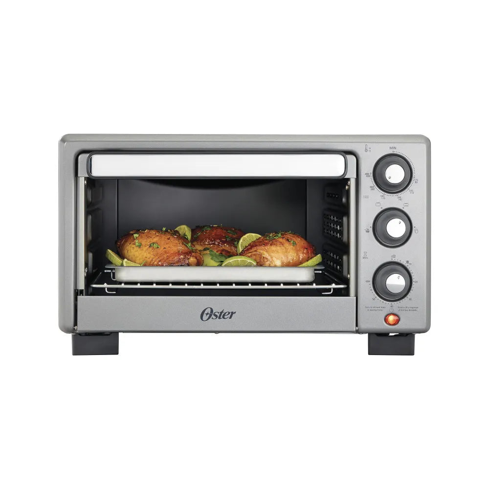 (LLEGANDO 1 DE SEPT) Horno con Freidora de Aire Oster TSSTTV17MAFNS 17 Litros – 1400W, 4 Funciones, Air Fry, Color Gris